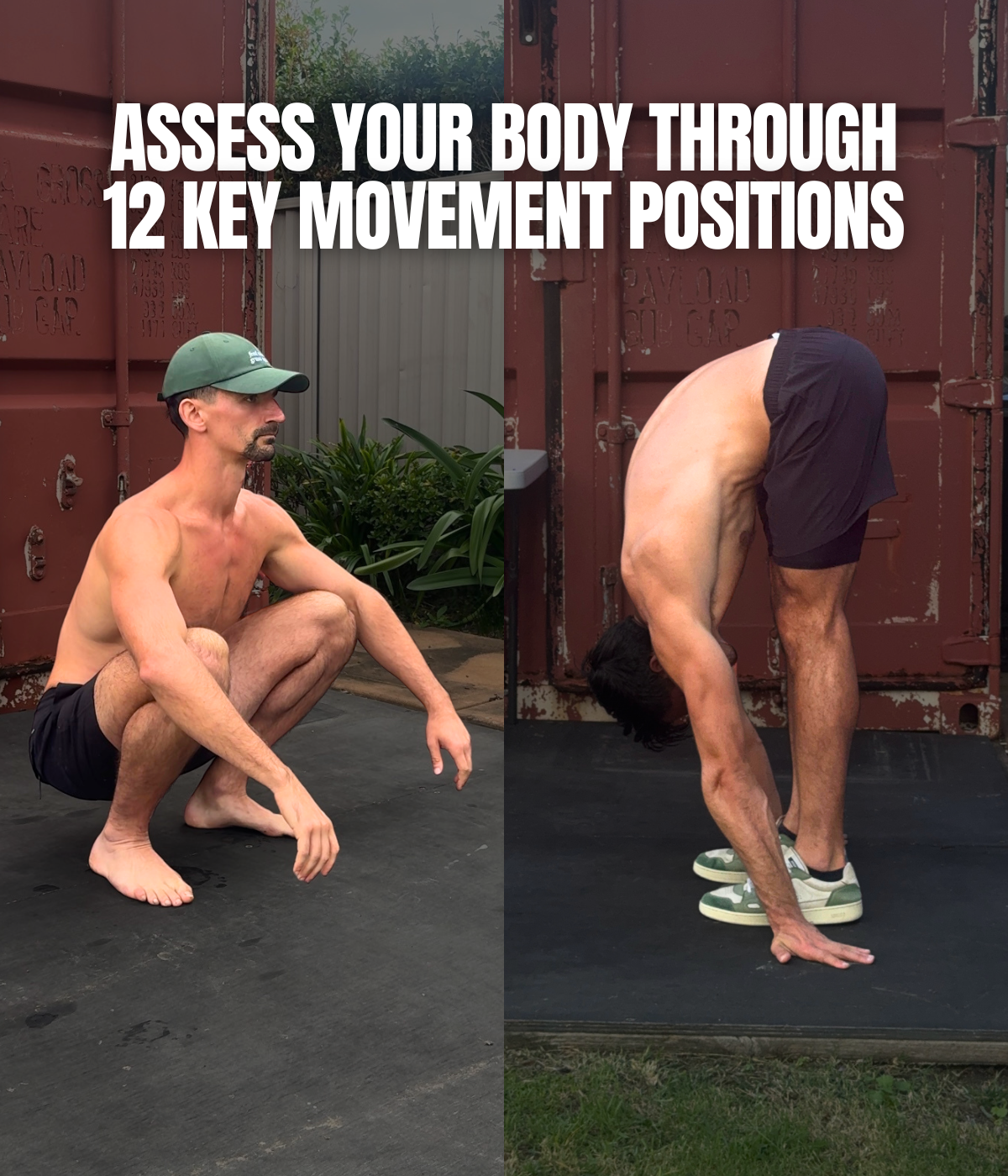 Athlete performing a mobility assessment movement